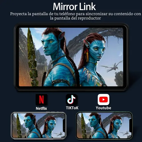 Vista 8 de Pantalla Carplay inalámbrica para coche de 7" HD portátil, estéreo de coche con pantalla táctil con Apple CarPlay y Android Auto con Mirror