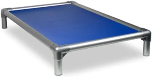 Vista 12 de Cama para perro Kuranda, a prueba de mordidas, de aluminio (plata), 40 onzas, vinilo sólido, Humo