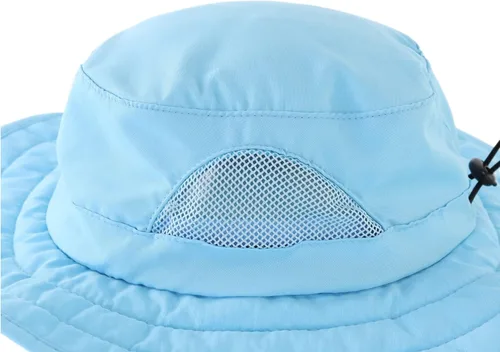 Vista 4 de Connectyle Sombrero de sol para niños y niñas, sombrero de pescador de ala ancha UPF 50+, sombrero de protección solar, sombrero transpirable