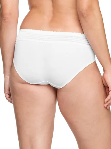 Vista 2 de Warner's Blissful Benefits para mujer, paquete de 6 pantaletas hipster de algodón con cintura cómoda sin excavaciones y encaje Ru2266w Gris oscuro