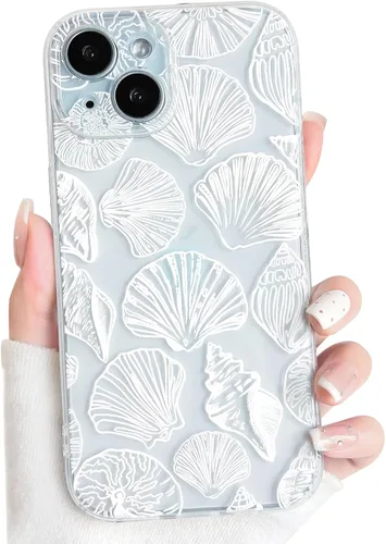 Vista 108 de NITITOP Funda para iPhone 13 Clear Sea Animal - Pez negro Pescado Negro