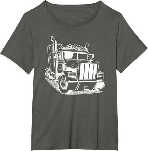 Vista 85 de Diesel Big Rig 18 Wheeler - Camiseta de camionero para camionero, Negro, S