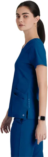 Vista 3 de Barco ONE - Top de 5 bolsillos con cuello en V para mujer, elástico en 4 direcciones