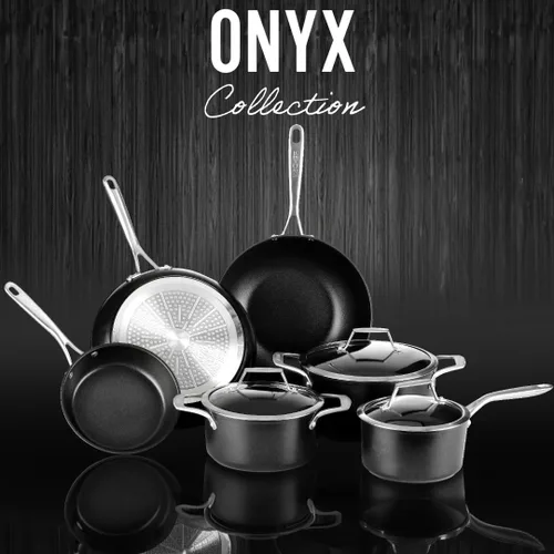 Vista 9 de TECHEF - Colección Onyx - Cacerola de 2 cuartos con tapa de cristal, recubierta con nuevo revestimiento antiadherente de teflón platino (sin PFOA)