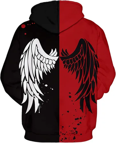 Vista 3 de Chaos World Men's Hoodie 3D Funny Graphic Print Light Weight Long Sleeves Novelty Sweatshirt Pullover