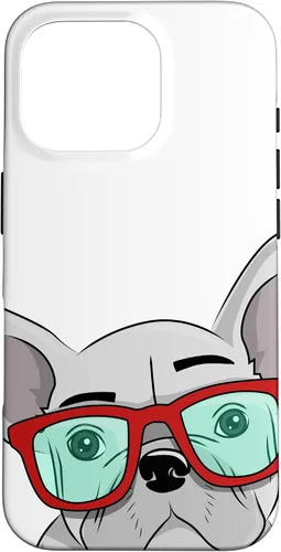 Vista 20 de French Bulldog Cute Glasses Frenchie Case for iPhone 17