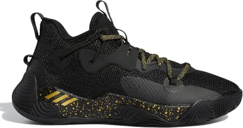 Vista 3 de adidas Tenis de baloncesto unisex para adultos Harden Stepback 3 Núcleo negro y blanco