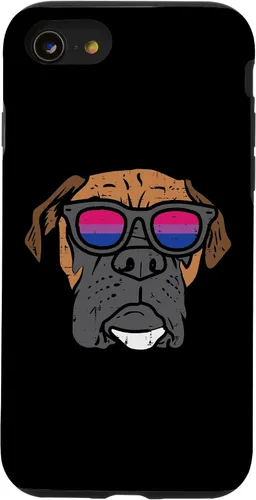 Vista 13 de Funda para iPhone 14 Boxer Dog LGBTQ Bisexual Flag Gay Pride Ally Bi Dog Lover