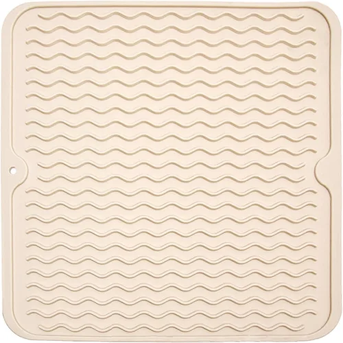 Vista 38 de Tapete de silicona para secado de platos para múltiples usos, fácil de limpiar, ecológico, tapete escurridor de platos resistente al calor