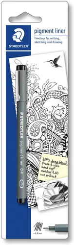 Vista 8 de Staedtler 308 02-9 - Delineador de pigmento (10 unidades), color negro, Negro