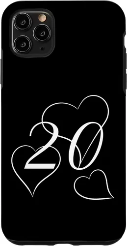 Vista 11 de iPhone 15 Vintage 20 years old with three big hearts Case