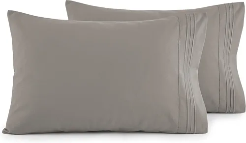 Vista 46 de Elegant Comfort Juego de fundas de almohada ultrasuaves de lujo de 2 piezas - Microfibra premium de calidad hotelera 1500, doble cepillado