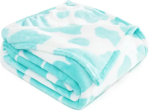 Vista 37 de Manta de vaca para niños de 40 x 50 pulgadas, ropa de cama de forro polar ultrasuave para niños y niñas, manta ligera para cochecito de bebé, bonita