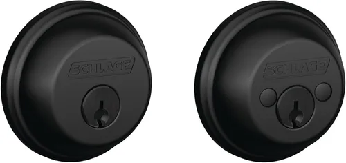 Vista 10 de Schlage Single Cylinder Front Door Deadbolt, Aged Bronze Cerrojo de un solo cilindro con llave exterior y giro en el interior, ajuste universal