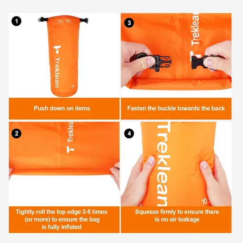 Vista 6 de Bolsa seca, impermeable flotante y ligera, bolsa seca enrollable que mantiene el equipo seco, para kayak, rafting, canotaje, natación, campamento