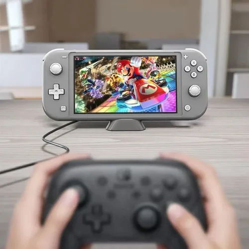 Vista 6 de Switch lite Estación de carga, Base de carga para Nintendo Switch lite con cable de carga USB C - Gris
