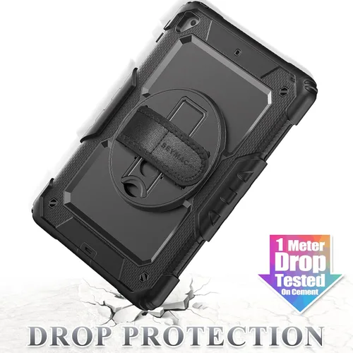 Vista 6 de SEYMAC stock Funda para iPad de 6ª / 5ª Generación Funda/Air 2 / Pro de 9.7 pulgadas, Protección Resistente con Protector de Pantalla, con Soporte