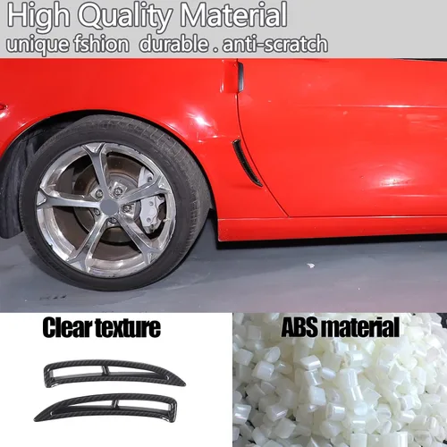 Vista 7 de Cubierta de ventilación lateral para guardabarros de automóvil, compatible con Chevy Corvette C6 2005-2013, orificio de entrada de flujo de aire