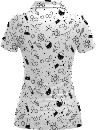 Vista 2 de Polomore Womens Golf Shirt Teacher Outfits for Women Teacher Shirts Teacher Gifts Teacher Polo Science Teaching Lovers Gifts