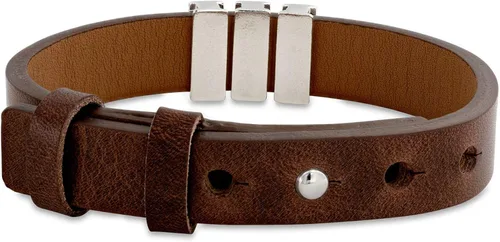 Vista 3 de MYKA - Pulsera de cuero negro para hombre con nombres inscripción en cuentas de plata personalizadas joyería personalizada para hombres marido papá