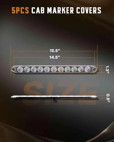 Vista 11 de cciyu 2 barras de luces LED de 15 pulgadas para remolque, 11 luces LED para remolque, barra de luz trasera de parada y giro, luz roja, luz roja
