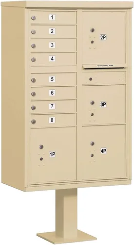Vista 8 de Salsbury Industries 3306BLK-U 8 A Tamaño Puertas-Tipo VI-USPS Acceso Cluster Box Unidad Negro