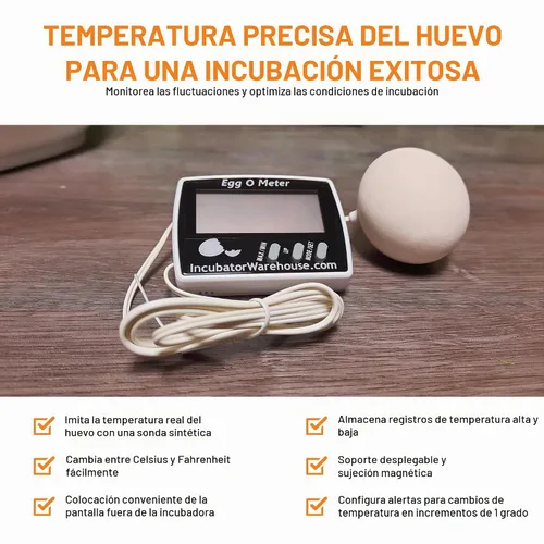 Vista 5 de Egg-O-Meter™ - Termómetro de huevo con pantalla digital grande con memoria mínima/máxima