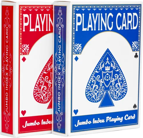 Vista 9 de Fanwer Juego de cartas con impresión grande para adultos, paquete de 2, cartas de impresión grande para personas mayores, con problemas de visión