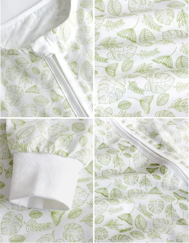 Vista 4 de Saco de dormir original de muselina 100% algodón para niños, saco de dormir con piernas, mantas de manga larga para bebé, 1-4T