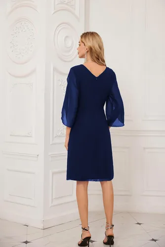 Vista 5 de GRACE KARIN Vestidos de gasa para mujer, con mangas onduladas, para fiesta, boda, cóctel, talla 8-20