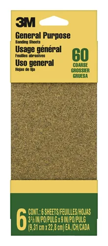 Vista 9 de 3M Papel de lija, paquete surtido de grano 100-150-220, 6 hojas, 3-2/3 x 9 pulgadas, lija pintura, madera y metal, ideal para lijado de uso general