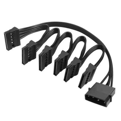 Vista 8 de YACSEJAO IDE a SATA Cable de alimentación LP4 4 pines 1 a 5 × 15 pines SATA Divisor Adaptador de Alimentación Cable Convertidor para PC Servidor