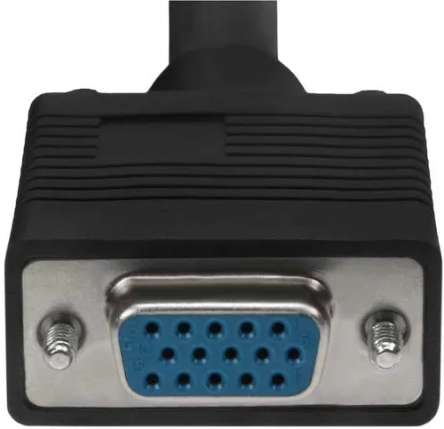 Vista 4 de SF Cable, Cable de extensión para monitor HD15 SVGA M/F de 3 pies con cuentas de ferrita negro