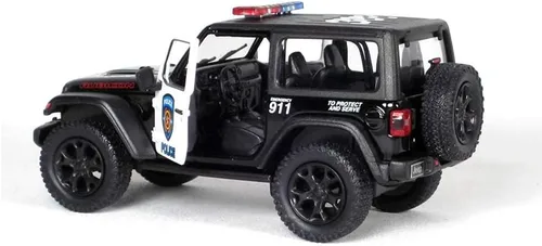 Vista 3 de KiNSMART - Vehículo de juguete modelo Jeep Wrangler Rubicon todoterreno 4x4 de 5 pulgadas, escala 1:34, réplica de coche de metal fundido