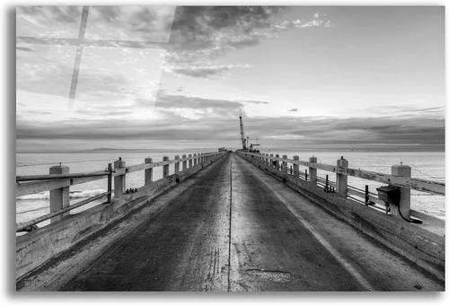 Vista 10 de Epic Art 'Carpinteria Pier View II' by Chris Moyer, Acrylic Glass Wall Art, 16"x12