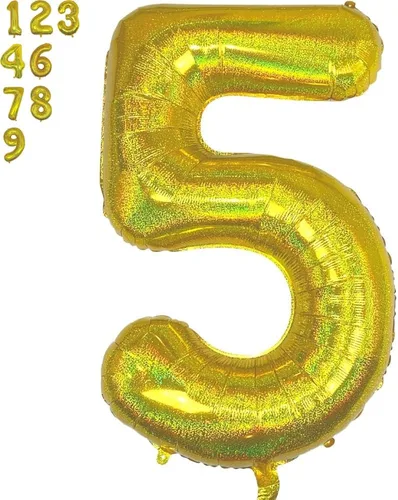 Vista 16 de DIWULI Globos dorados de 40 pulgadas – Globo grande del número 2, globos dorados grandes, decoraciones de fiesta de cumpleaños de helio, suministros