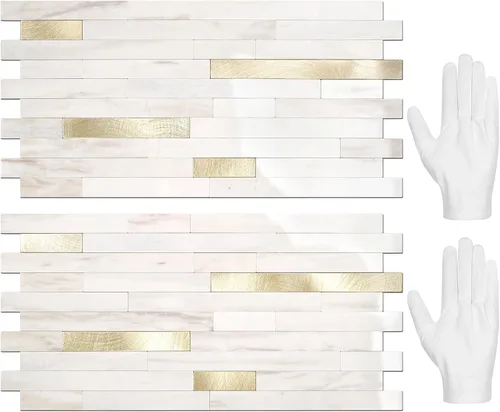 Vista 19 de STICKGOO 2 Hojas de Azulejos Adhesivos Despegables para Salpicadero, Azulejos Adhesivos para Salpicadero de Cocina y Baño, Aspecto de Madera Negro