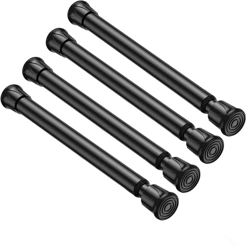 Vista 13 de Pack de 2 cortineros con resorte de tensión de 8 a 12.5 pulgadas, cortineros mini DIY sin necesidad de perforación para ventanas delgadas, armarios
