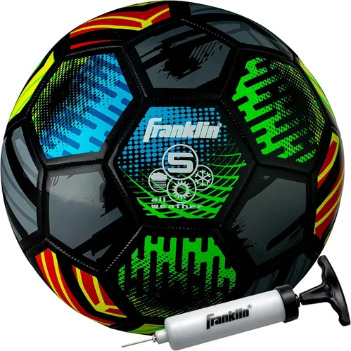 Vista 10 de Franklin Sports - Pelotas de fútbol Mystic - Juegos de pelota de fútbol y bomba de aire - Pelotas de fútbol de múltiples tamaños - Cubierta suave