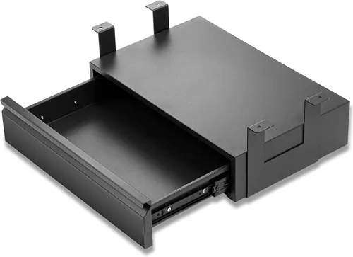 Vista 9 de 1 Paquete Cajón Bajo Escritorio 18", Organizador de Almacenamiento Extraíble con Extensión Deslizante Grande Montado Bajo Mesa de Madera Plana