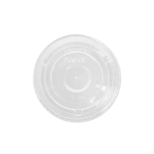 Vista 3 de Karat C-KC626TS - Tapas planas de 98 mm de diámetro para vasos fríos Karat, caja de 1000