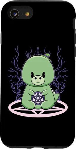 Vista 23 de iPhone 15 Dinosaur Tyrannosaurus With Pentagram Halloween Case