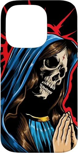 Vista 17 de Día de los Muertos - Praying La Calavera Catrina - Funda de Santa Muerte para iPhone 17