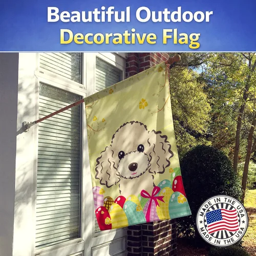 Vista 834 de Caroline's Treasures BB1923GF Bandera decorativa para jardín con diseño de Border Collie, para caza de huevos de Pascua, para jardín, jardín, patio