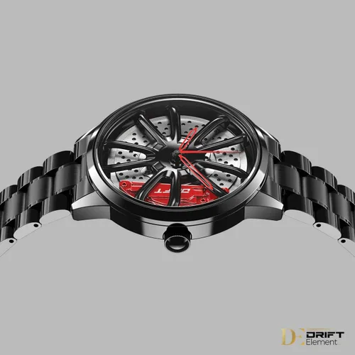 Vista 3 de DriftElement Original Performance GT Men Rim Watch - Reloj de pulsera deportivo para hombre en diseño 3D - Reloj de diseñador personalizado