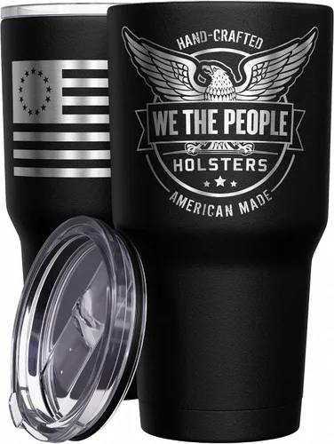 Vista 37 de We The People Holsters - Vaso térmico de 30 onzas, 0% Liberal, Negro
