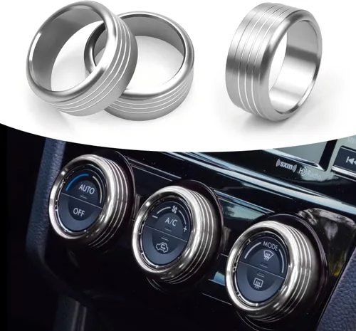 Vista 10 de Para Subaru - Cubierta de perilla de CA, accesorio para interruptor de consola central, botón de control de volumen, ajuste de anillo compatible