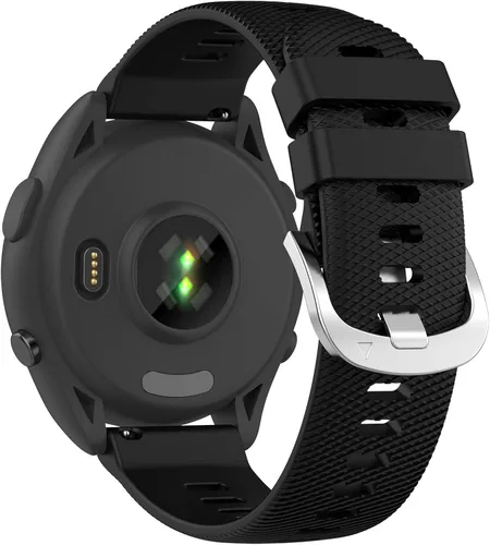 Vista 2 de Correa de reloj Garmin Forerunner 165 para mujeres y hombres, 0.787 pulgadas, ajustable, de silicona, suave, de repuesto, para Garmin Forerunner 165