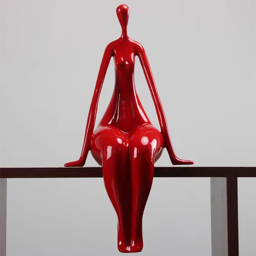 Vista 5 de D&LE Figuras de yoga, esculturas de resina modernas, arte abstracto, estatua de yoga para niña, para decoración de escritorio en casa, oficina