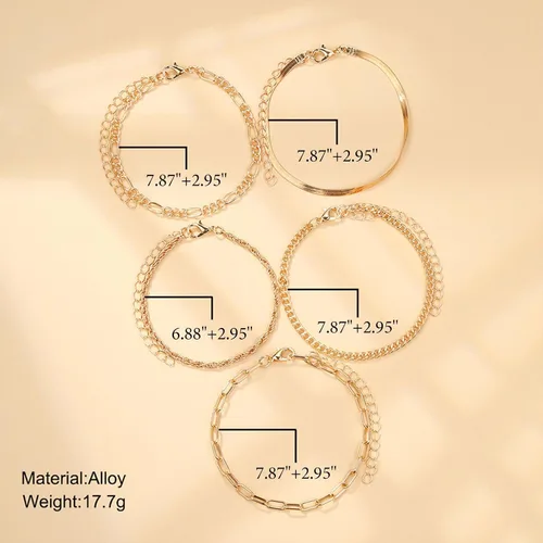 Vista 84 de Long tiantian Pulsera de oro gruesa para mujer, pulseras de oro delicadas, pulseras para mujer, pulseras apilables de eslabones de cadena